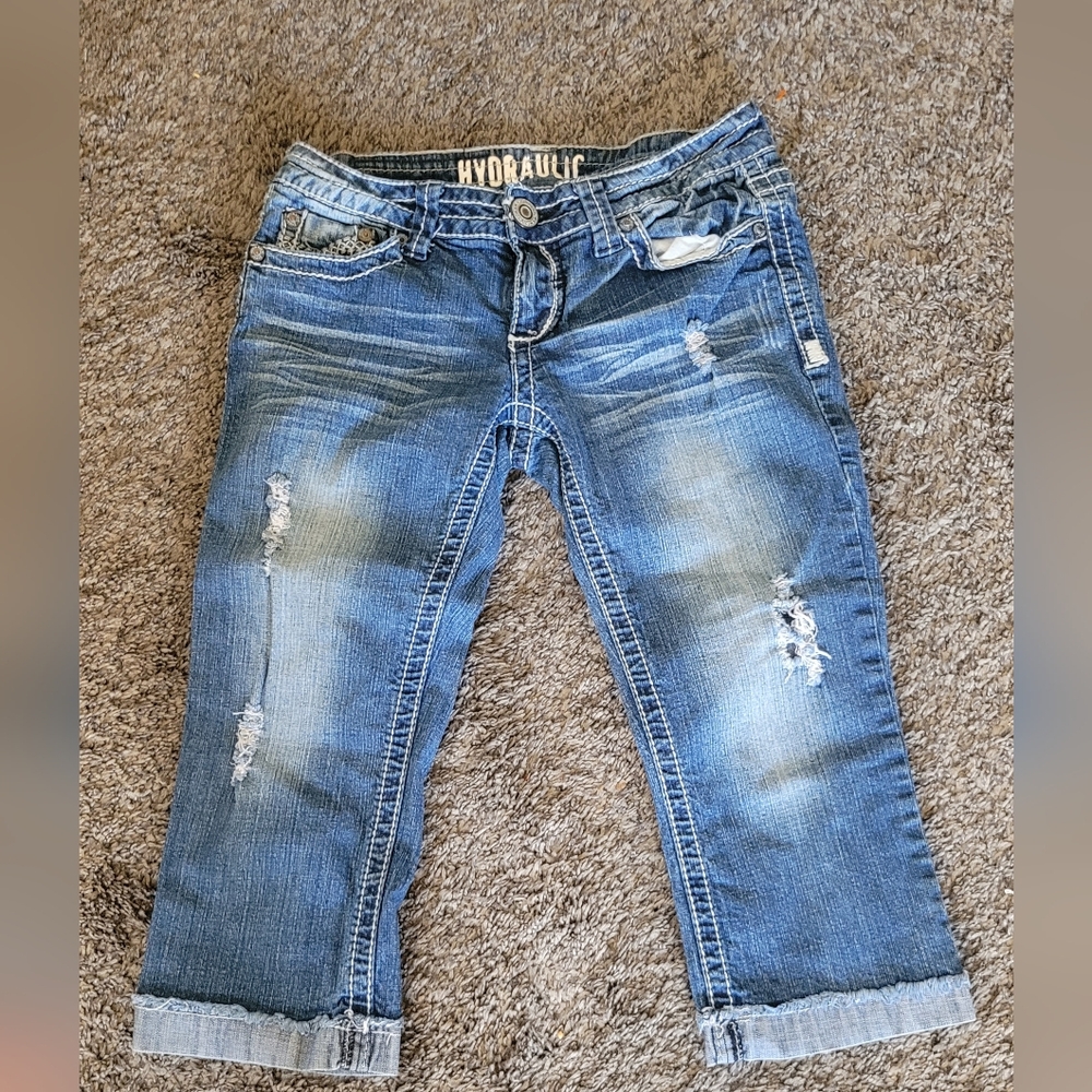 Hydraulic Women's Low Rise Skinny Capris.